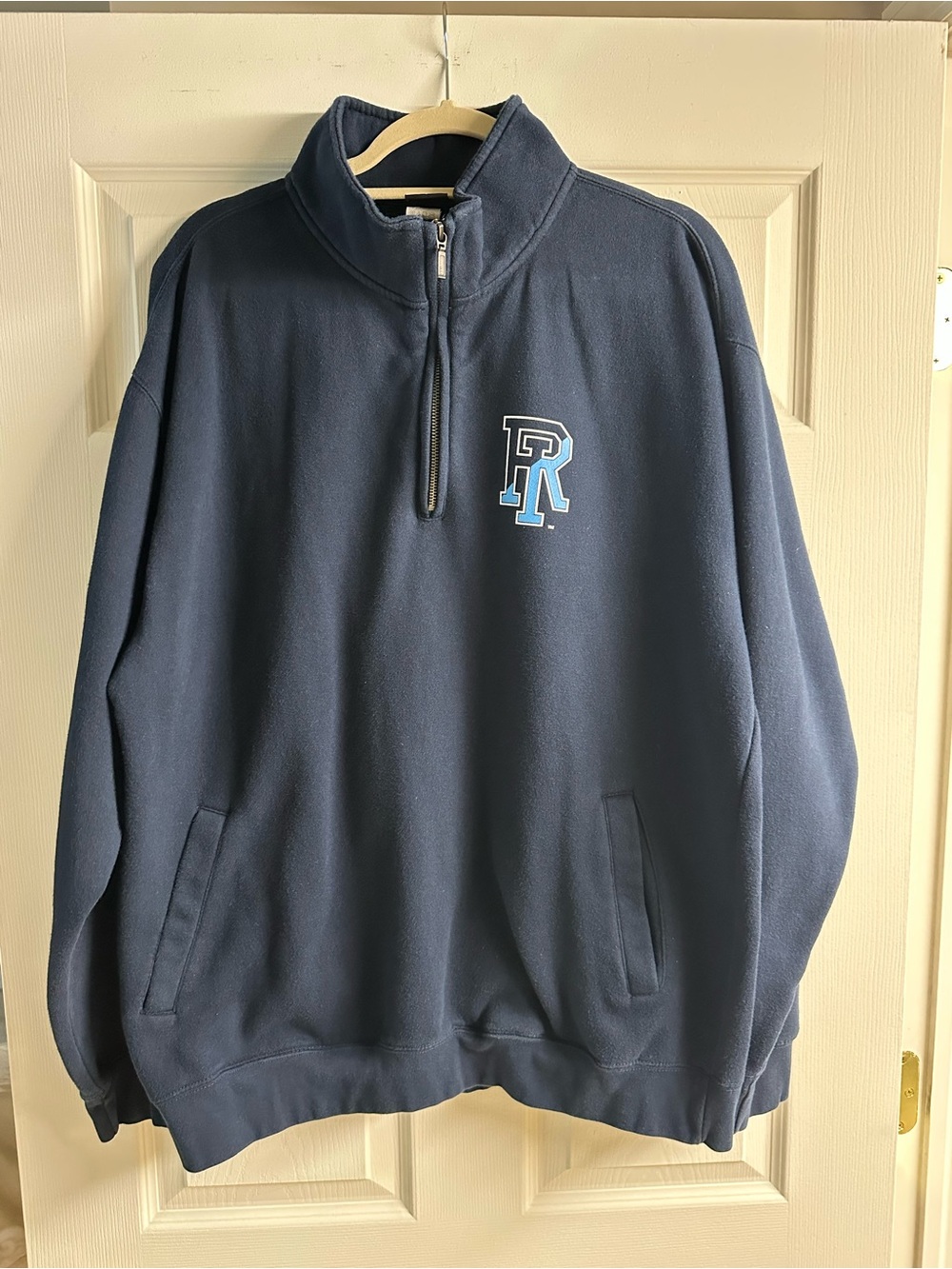 The University of Rhode Island Iconic “RI” Quarter-Zip Sweatshirt- Size XL